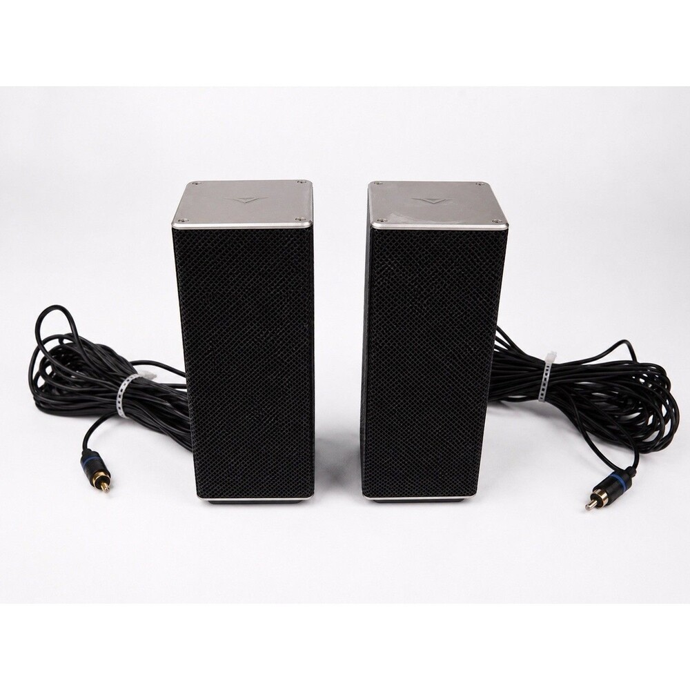 VIZIO OEM Rear Surround Speakers Pair w/ RCA Cables Tested Working Home Theater